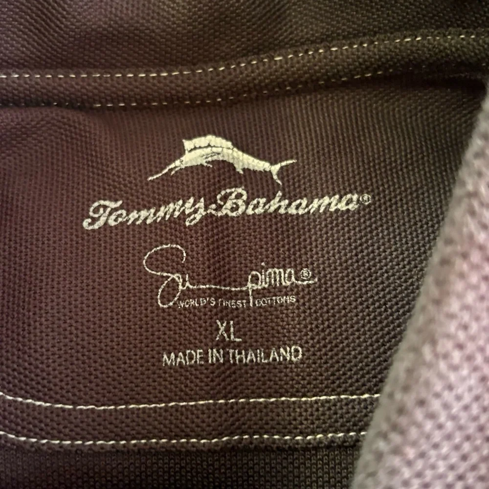 Tommy Bahama Black Supima Cotton XL Short Sleeve Polo Shirt Blue Marlin Logo - Picture 3 of 3